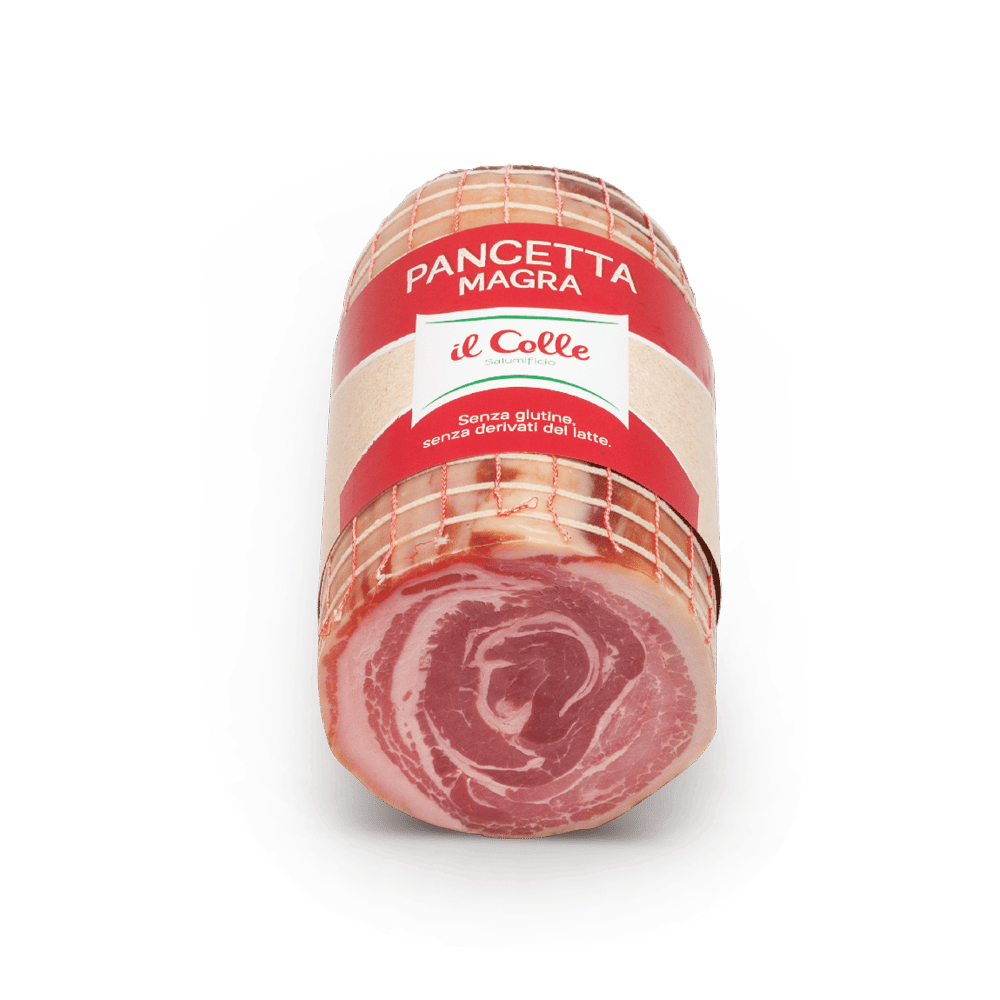 Pancetta magra dimezzata Valtidone Salumi
