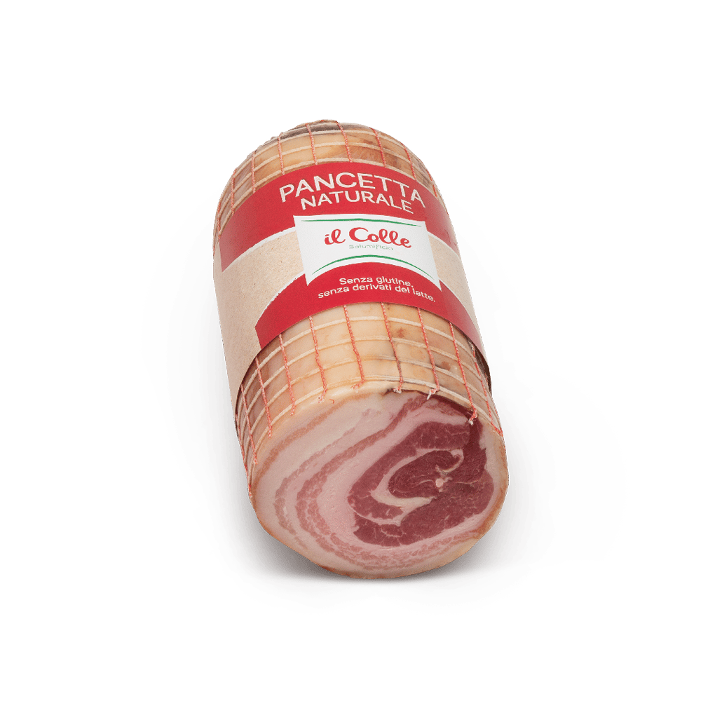 Pancetta naturale dimezzata Valtidone Salumi