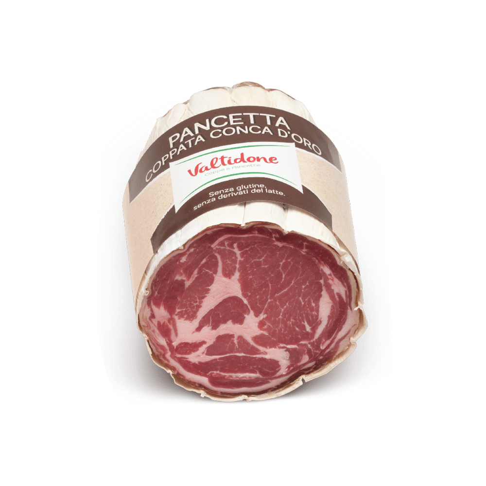 Pancetta coppata Conca D'oro dimezzata Valtidone Salumi